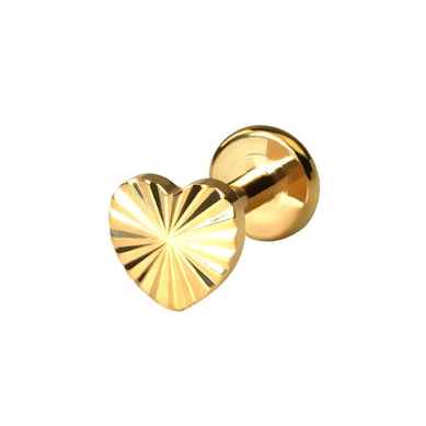 Labret a forma di cuore con motivo dettagliato