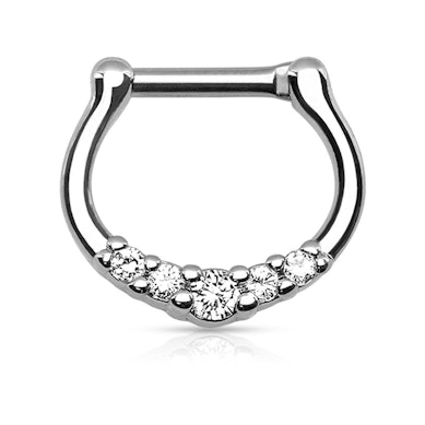 Septum clicker con cinque gemme