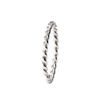 Endless ring in oro 14K con motivo intrecciato