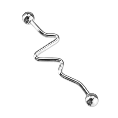 Piercing industrial a forma di tracciato cardiaco
