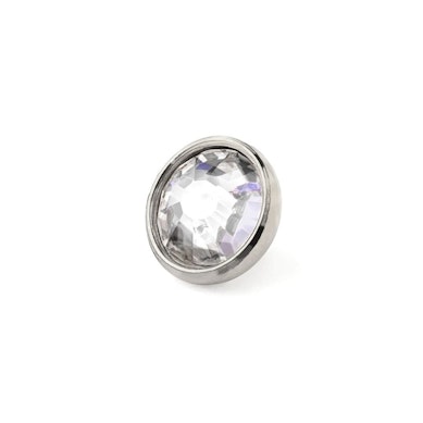 Dermal top in titanio con pietra colorata