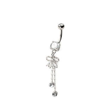 Piercing pendente per ombelico con nastro e ciondolo