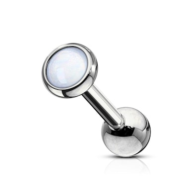 Piercing all'orecchio con pietra riflettente