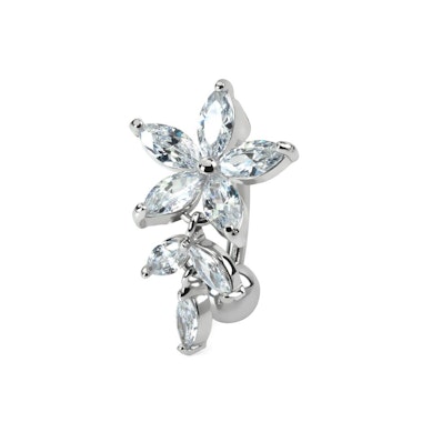 Piercing all'ombelico reverse con fiore
