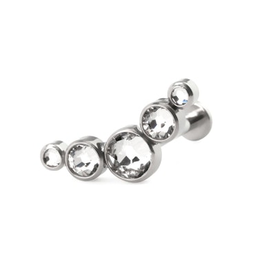 Labret push-in in titanio con varietà di pietre