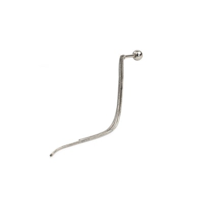Piercing all'orecchio pendente con doppia catenella