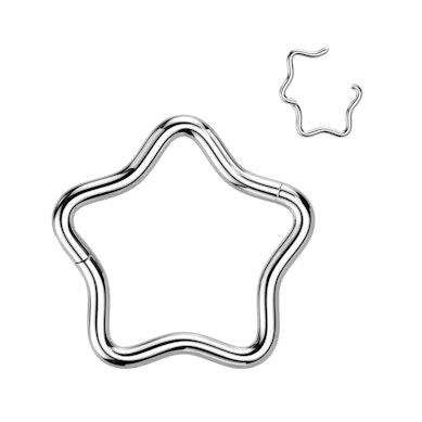 Cerchio con cerniera in titanio a forma di stella