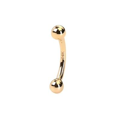Barra curva in oro 14K