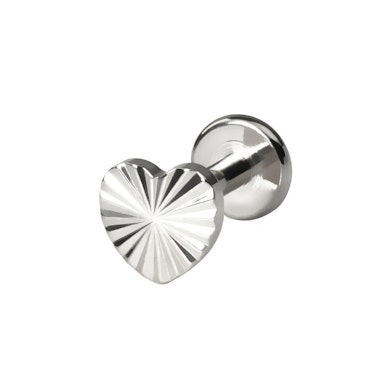 Labret a forma di cuore con motivo dettagliato