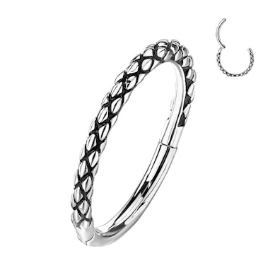 Cerchio segment con cerniera e design a pelle di serpente