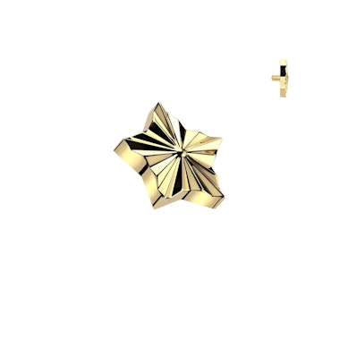 Dermal top in titanio a forma di stella con design strutturato
