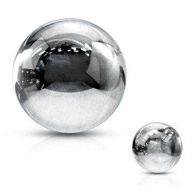 Sfera da piercing in titanio con filettatura