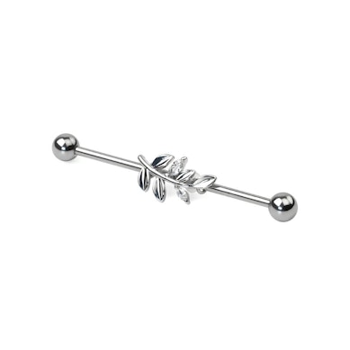 Piercing industriale con foglie