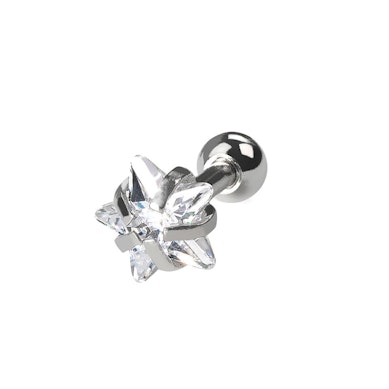 Set di piercing all'orecchio con pietra a stella