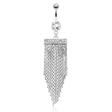 Piercing all'ombelico con catenelle pendenti