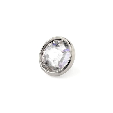 Dermal top in titanio con pietra colorata