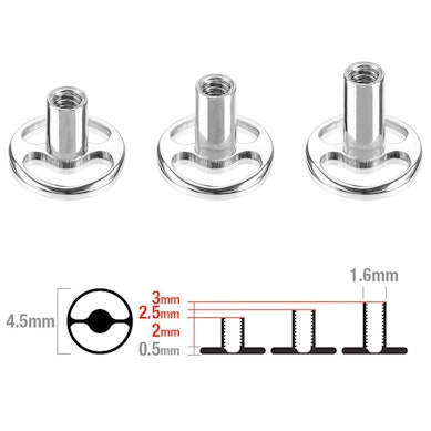 Base rotonda in titanio per dermal anchor