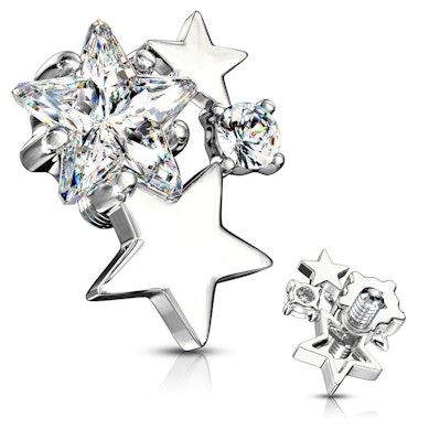 Dermal top con pioggia di stelle