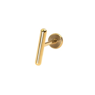 Labret in titanio con barra