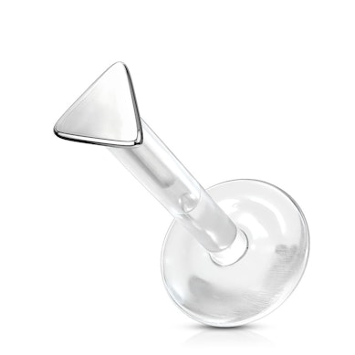 Labret in oro 14K con top a triangolo