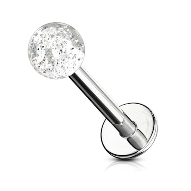 Labret con sfera in acrilico