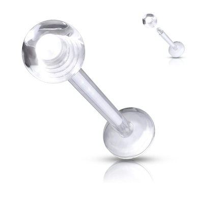 Labret trasparente con sfera