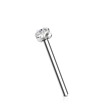 Piercing al naso fishtail in oro 14K con pietra
