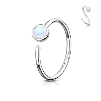 Endless ring in oro 14k con opale