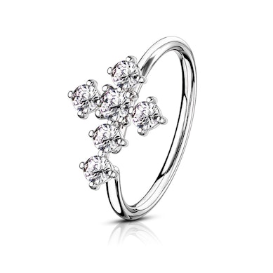 Anello con pietra a forma di croce