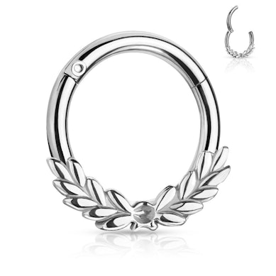 Cerchio con cardine decorato con corona d'alloro