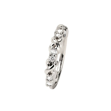 Cerchio twist con design incrociato e pavé di pietre
