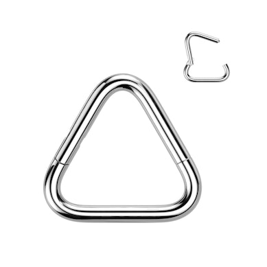 Cerchio con cerniera in titanio a forma triangolare