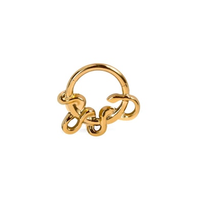 Cerchio con cardine e design frontale con serpente