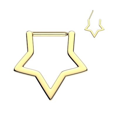Cerchio clicker in titanio a forma di stella