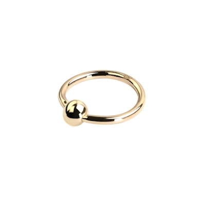 Cerchio con sfera in oro 14K