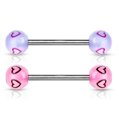 Barra per lingua con piccoli cuori