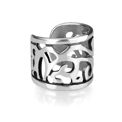 Earcuff con design a filigrana ampia