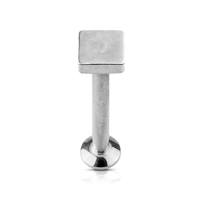 Labret con punta quadrata e filettatura interna