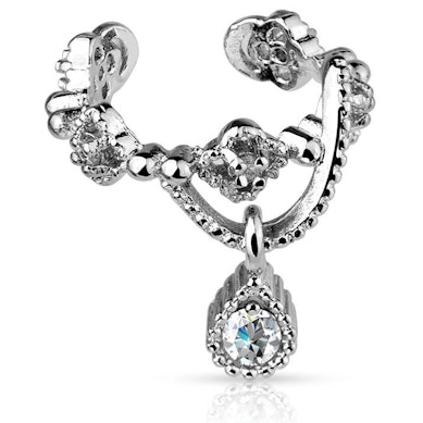 Earcuff con pietra pendente