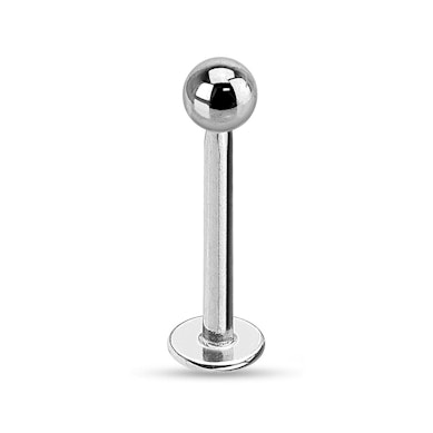 Labret in titanio con filettatura interna