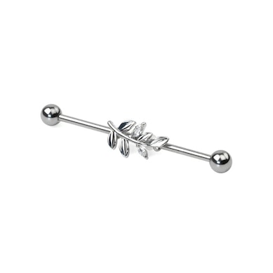Piercing industriale con foglie