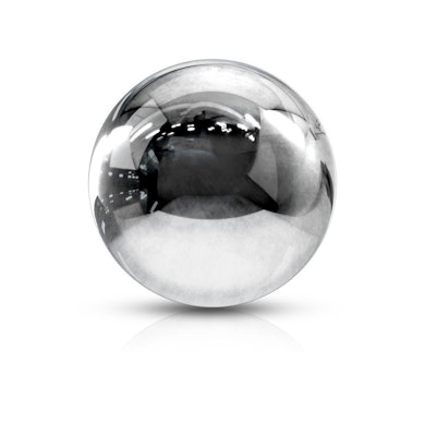 Sfera da piercing in titanio con filettatura