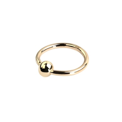 Cerchio con sfera in oro 14K