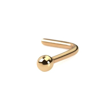 Piercing al naso in oro 14 carati con sfera