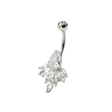 Piercing all'ombelico con pietre allungate