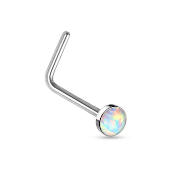 Piercing da naso con pietra opale