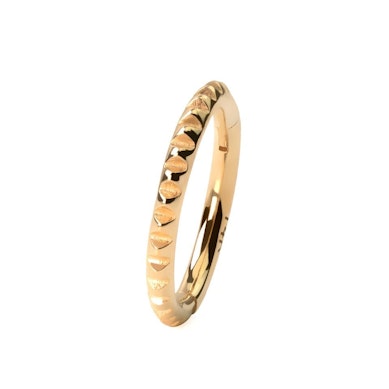 Cerchio con cerniera in oro 14K con motivo a piramide
