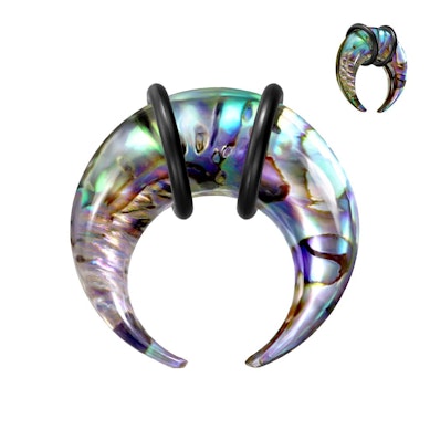 Taper in acrilico a forma di C con abalone e o-rings
