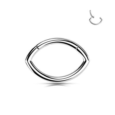 Cerchio a forma ovale in titanio con cerniera