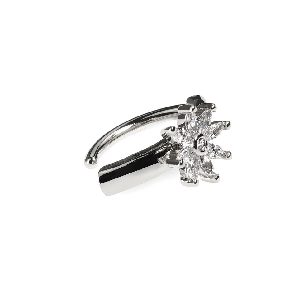 Clicker per ombelico con fiore brillante